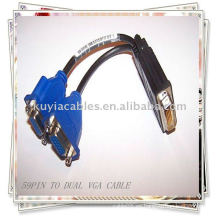 Cable de división DVI 59 PIN TO 2 DUAL VGA FEMELLE SPLITTER